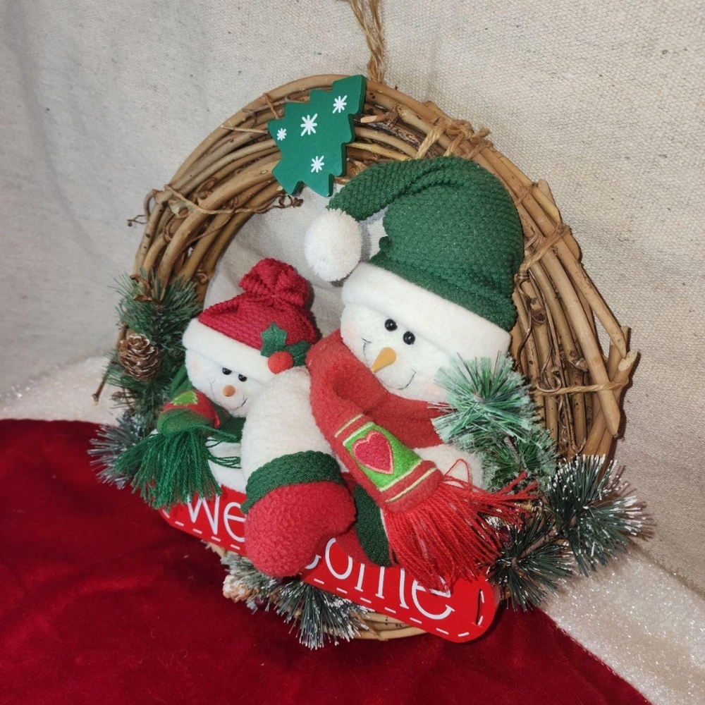 Snowman christmas wreath - Picture 2 of 2